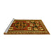 Sideview of Machine Washable Persian Yellow Traditional Rug, wshtr626yw