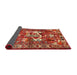 Sideview of Traditional Red Animal Rug, tr627