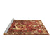 Sideview of Machine Washable Animal Brown Traditional Rug, wshtr627brn