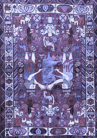 Animal Blue Traditional Rug, tr627blu