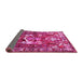 Sideview of Animal Pink Traditional Rug, tr627pnk