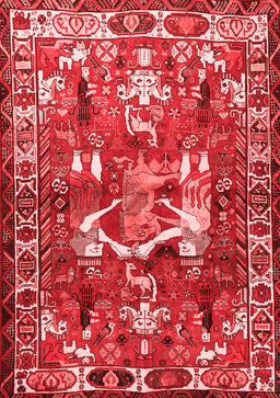 Animal Red Traditional Area Rugs