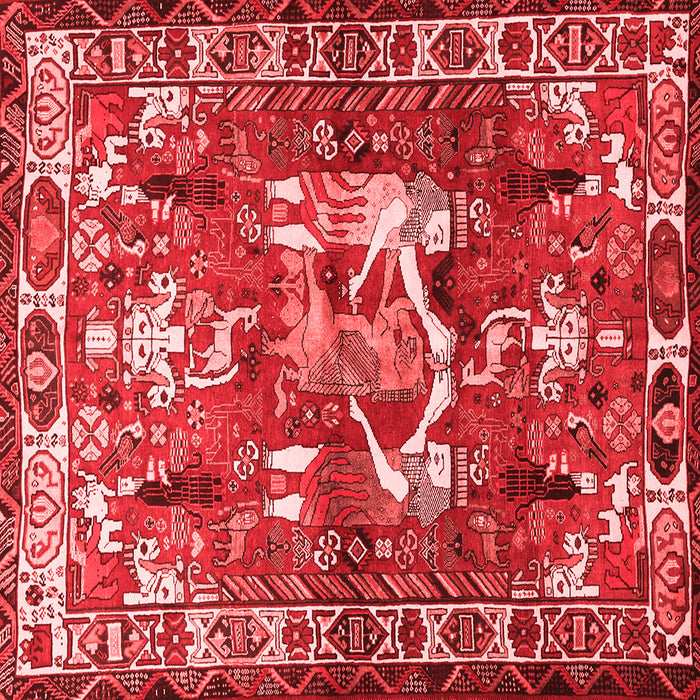 Animal Red Traditional Rug, tr627red