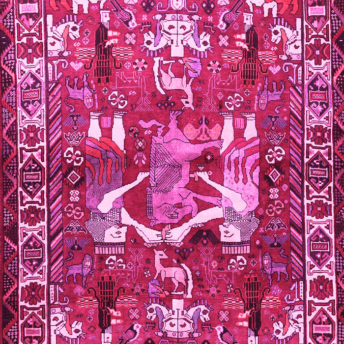 Machine Washable Animal Pink Traditional Rug, wshtr627pnk