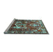 Sideview of Machine Washable Animal Light Blue Traditional Rug, wshtr627lblu