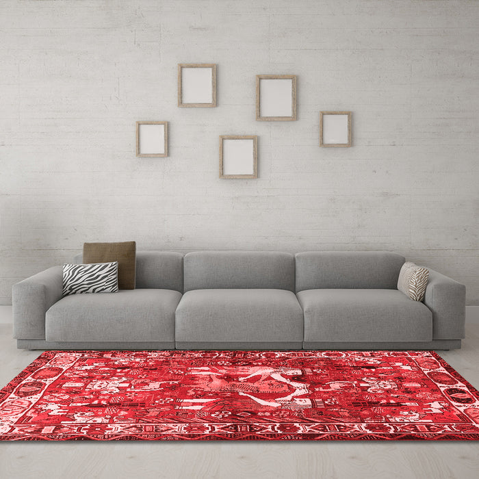 Traditional Red Washable Rugs