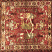 Square Animal Brown Traditional Rug, tr627brn