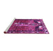 Sideview of Machine Washable Animal Purple Traditional Area Rugs, wshtr628pur