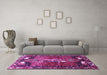 Machine Washable Animal Purple Traditional Area Rugs in a Living Room, wshtr628pur