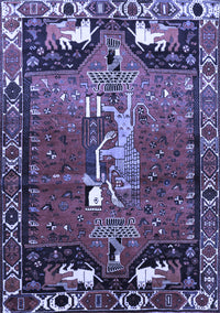 Animal Blue Traditional Rug, tr628blu