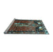 Sideview of Machine Washable Animal Light Blue Traditional Rug, wshtr628lblu