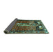 Sideview of Animal Turquoise Traditional Rug, tr628turq