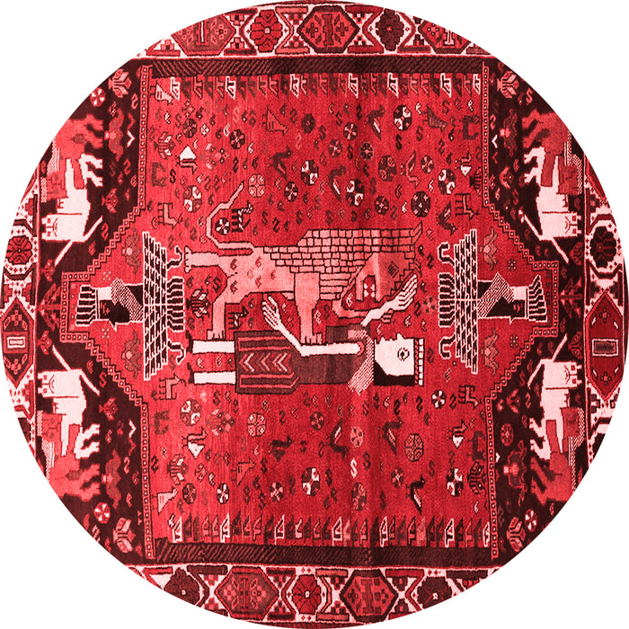Machine Washable Animal Red Traditional Rug, wshtr628red