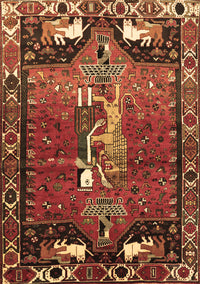 Animal Brown Traditional Rug, tr628brn