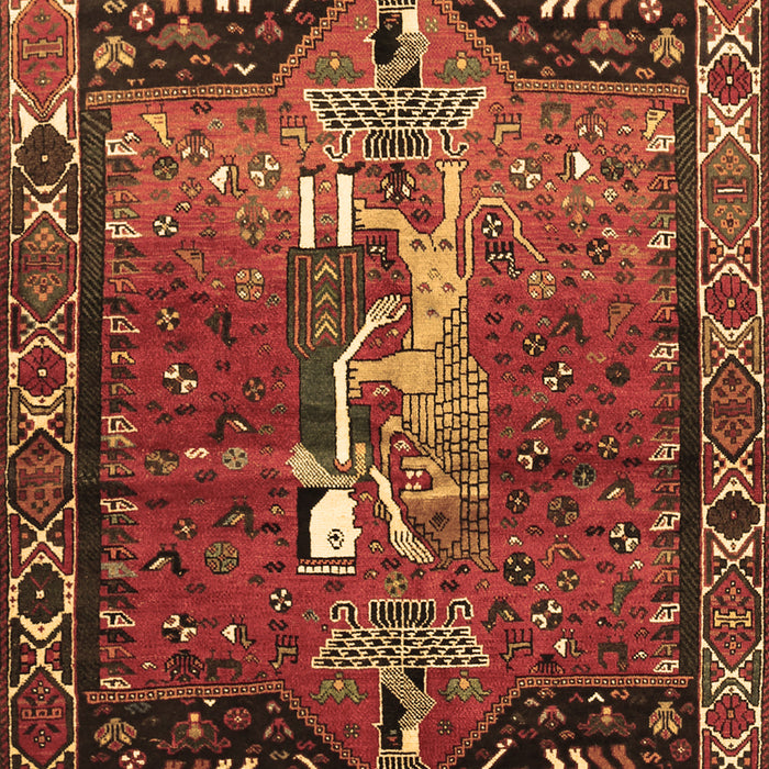 Animal Brown Traditional Rug, tr628brn