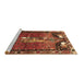 Sideview of Machine Washable Animal Brown Traditional Rug, wshtr628brn