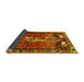 Sideview of Animal Yellow Traditional Rug, tr628yw