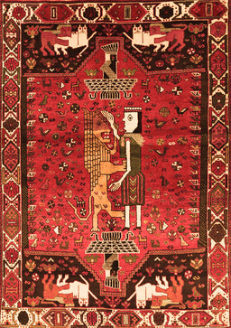 Animal Orange Traditional Rug, tr628org