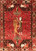 Animal Orange Traditional Rug, tr628org