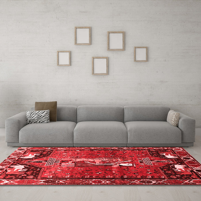 Traditional Red Washable Rugs