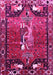 Machine Washable Animal Pink Traditional Rug, wshtr628pnk