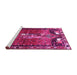 Sideview of Machine Washable Animal Pink Traditional Rug, wshtr628pnk