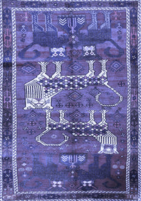 Animal Blue Traditional Rug, tr629blu