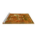 Sideview of Machine Washable Animal Yellow Traditional Rug, wshtr629yw