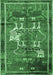 Animal Emerald Green Traditional Rug, tr629emgrn