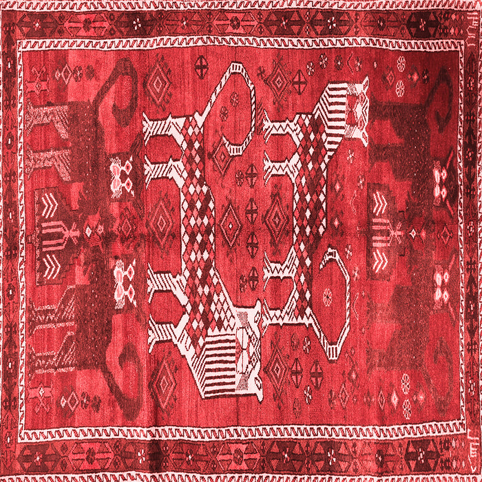 Machine Washable Animal Red Traditional Rug, wshtr629red