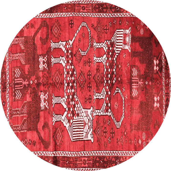 Machine Washable Animal Red Traditional Rug, wshtr629red