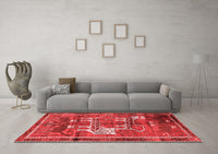 Machine Washable Animal Red Traditional Rug, wshtr629red