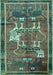 Animal Turquoise Traditional Rug, tr629turq