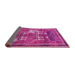 Sideview of Animal Pink Traditional Rug, tr629pnk