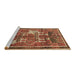 Sideview of Machine Washable Animal Brown Traditional Rug, wshtr629brn