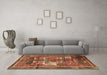 Machine Washable Animal Brown Traditional Rug in a Living Room,, wshtr629brn