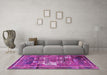 Machine Washable Animal Purple Traditional Area Rugs in a Living Room, wshtr629pur