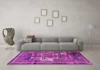 Machine Washable Animal Purple Traditional Rug, wshtr629pur