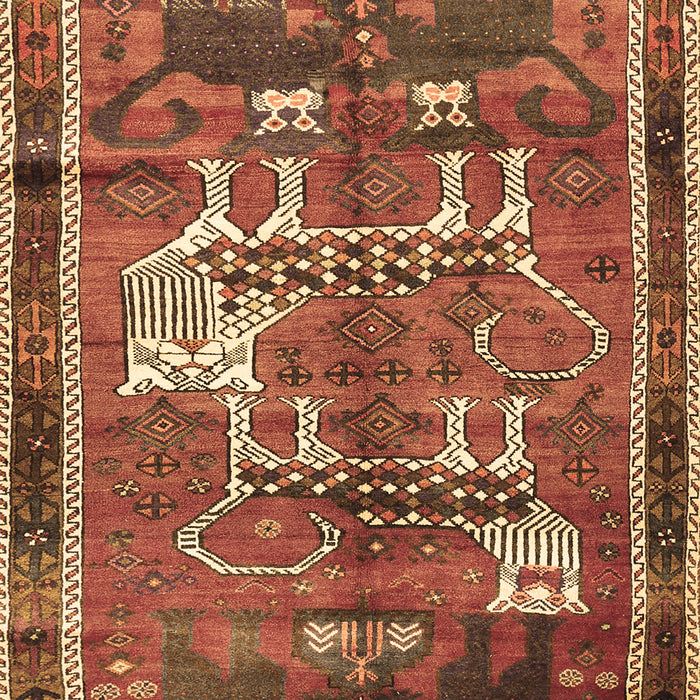 Animal Brown Traditional Rug, tr629brn