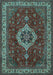 Medallion Light Blue Traditional Rug, tr62lblu