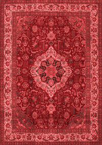 Medallion Red Traditional Rug, tr62red