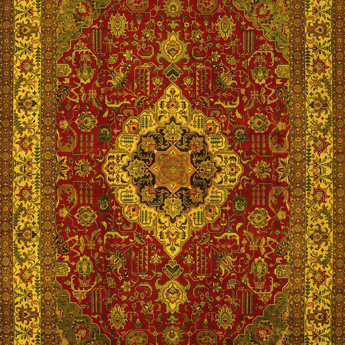Medallion Yellow Traditional Rug, tr62yw