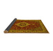 Sideview of Medallion Yellow Traditional Rug, tr62yw