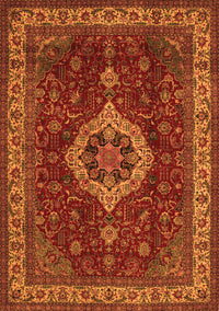 Medallion Orange Traditional Rug, tr62org