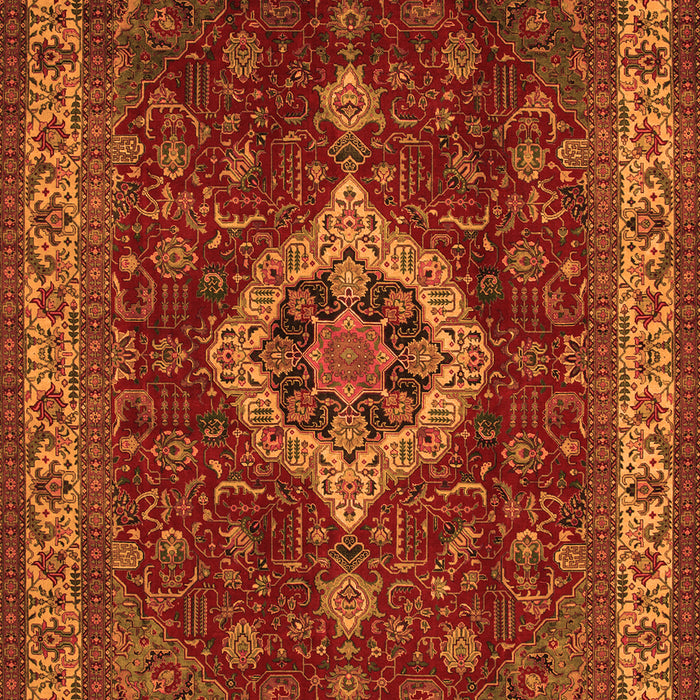 Medallion Orange Traditional Rug, tr62org