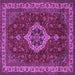 Square Medallion Purple Traditional Rug, tr62pur