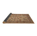 Sideview of Traditional Dark Sienna Brown Persian Rug, tr63