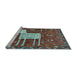 Sideview of Machine Washable Animal Light Blue Traditional Rug, wshtr630lblu