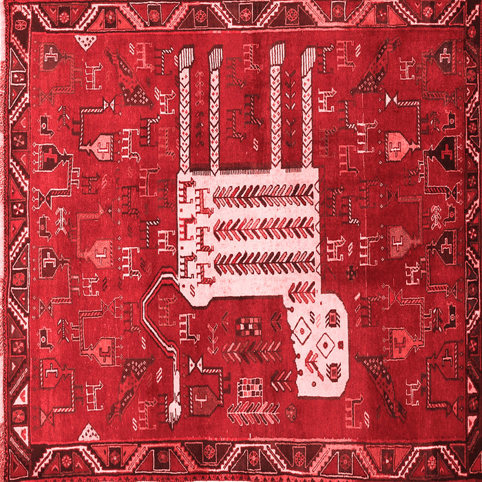 Machine Washable Animal Red Traditional Rug, wshtr630red