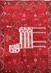 Animal Red Traditional Rug, tr630red